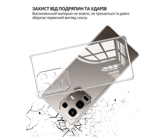 Чехол для мобильного телефона BeCover Silicone Infinix Note 50 4G (X6858) Transparent (714669), изображение 5