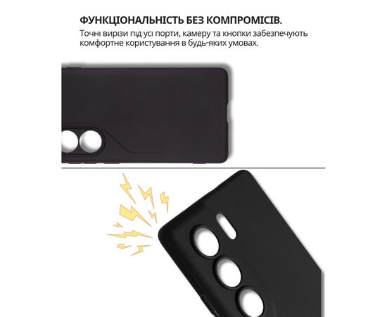 Чохол до мобільного телефона BeCover Silicone Tecno Camon 40 (CM5) Black (714679), зображення 4