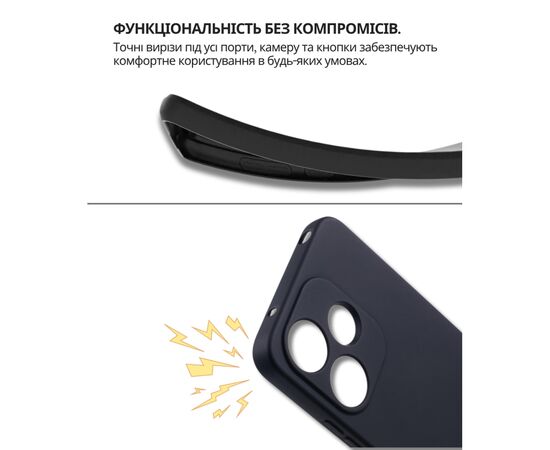 Чохол до мобільного телефона BeCover Silicone Xiaomi Redmi 13x Black (714685), зображення 5