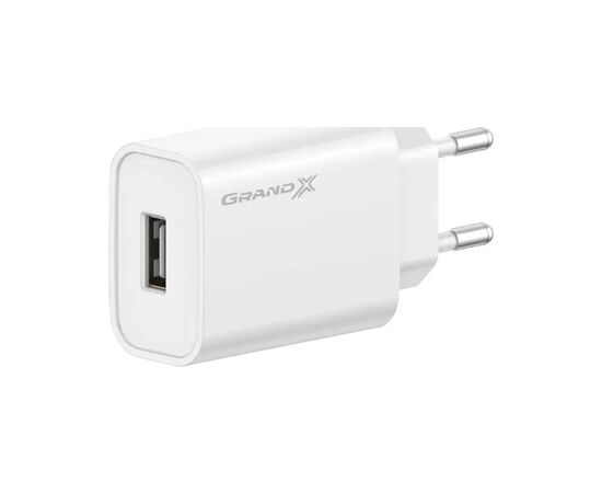 Зарядний пристрій Grand-X Quick Charge QС3.0, + cable USB -> Type C 1m white (CH-550WT)