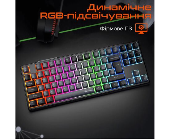 Клавиатура Meetion MK14 Bluetooth/USB Type-C Black (MT-MK14-A-RUA), изображение 5