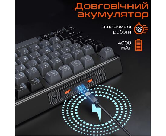 Клавиатура Meetion MK14 Bluetooth/USB Type-C Black (MT-MK14-A-RUA), изображение 8