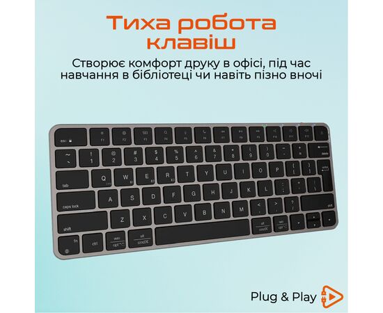 Клавиатура Meetion K210 Bluetooth/Wireless Black (MT-K210MW-A-RUA), изображение 3