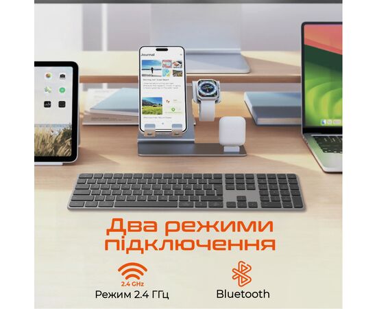 Клавіатура Meetion K230 Bluetooth/Wireless Black (MT-K230MW-A-RUA), зображення 4