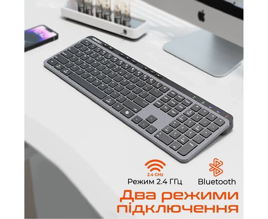 Клавіатура Meetion WK330 Wireless/Bluetooth Black (MT-WK330-A-RUA), зображення 4
