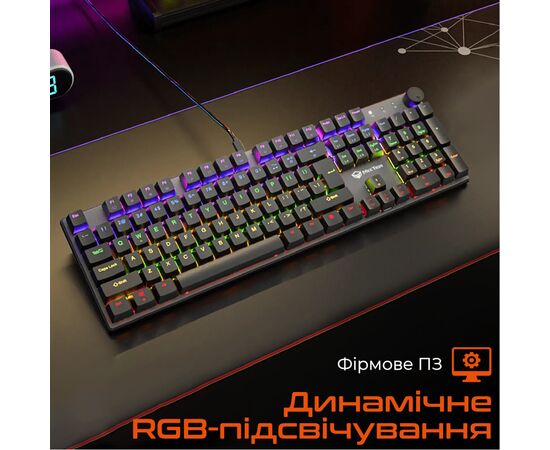 Клавіатура Meetion MK009 Pro Red Switch USB Type-C Black (MT-MK009Pro-W-RUA), зображення 3
