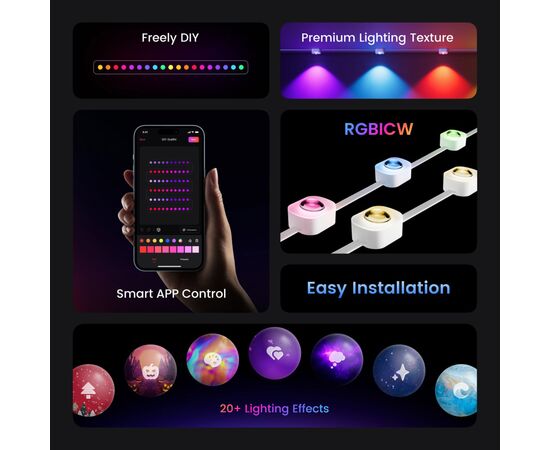 Гирлянда Yeelight Permanent Outdoor Lights зовнішнє 15 м 12V, BLE (YLYDD-0044), изображение 3