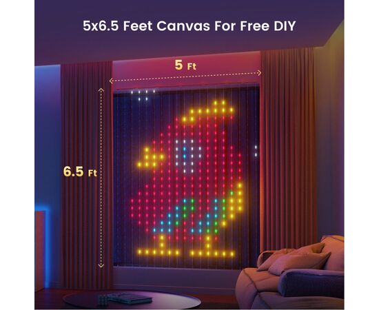 Гирлянда Yeelight RGBIC штора Yeelight Curtain light strip 1.52 м (YLYDD-0053), изображение 3