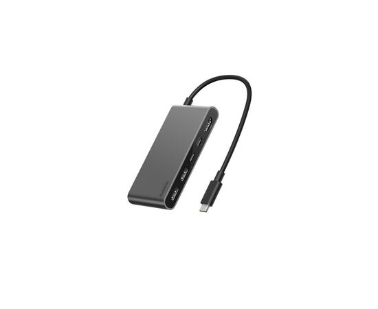 Концентратор Belkin USB-C 5-in-1 2xUSB 3.0 + USB-C + PD + HDMI 2.0 4K60Hz gray (AVC022HQSGY), изображение 2