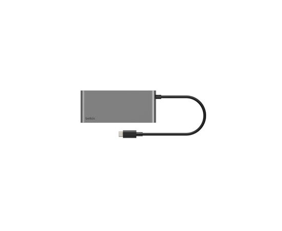 Концентратор Belkin USB-C 7-in-1 2xUSB 3.0 + USB-C + PD + HDMI 2.0 4K60Hz + SD/TF gray (AVC023HQSGY), изображение 3