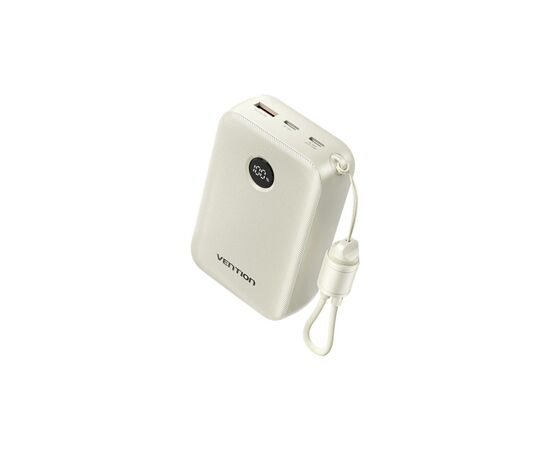Батарея универсальная VENTION 20000mAh 22,5W Fast Charging, with built-in USB-C cable, Beige (FKBN0-C)