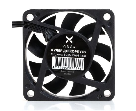 Кулер до корпусу Vinga 6015 PWM 4pin, зображення 3