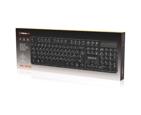 Клавиатура REAL-EL RK-7015 USB Black (EL123100049), изображение 9