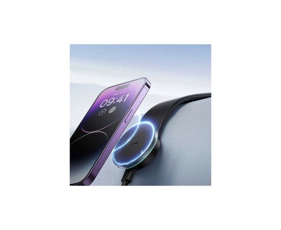 Универсальный автодержатель Baseus C02 Pro Series Magnetic Wireless Charging Car Mount Cluster Black (C40156000111-00), изображение 10