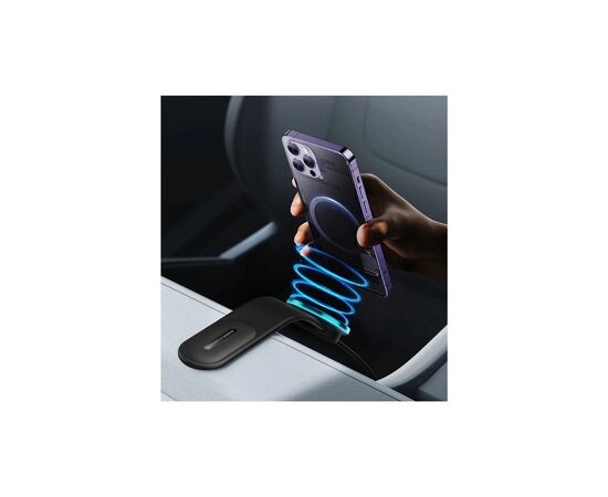 Универсальный автодержатель Baseus C02 Pro Series Magnetic Wireless Charging Car Mount Cluster Black (C40156000111-00), изображение 11