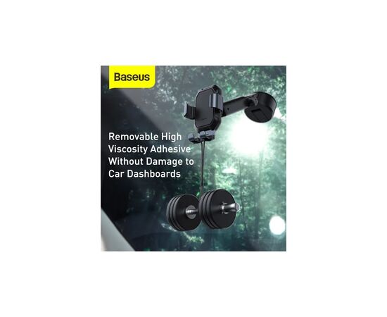 Универсальный автодержатель Baseus Tank gravity car mount holder with suction base Tarnish Black (SUYL-TK01), изображение 10