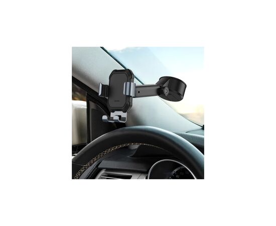 Универсальный автодержатель Baseus Tank gravity car mount holder with suction base Tarnish Black (SUYL-TK01), изображение 11