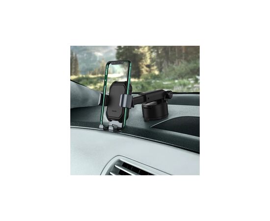 Универсальный автодержатель Baseus Tank gravity car mount holder with suction base Tarnish Black (SUYL-TK01), изображение 12
