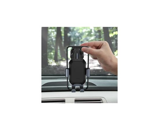 Универсальный автодержатель Baseus Tank gravity car mount holder with suction base Tarnish Black (SUYL-TK01), изображение 9