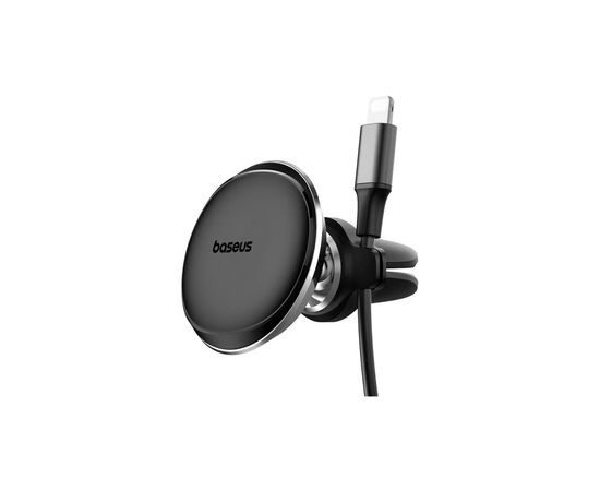 Универсальный автодержатель Baseus Magnetic Car Mount Phone Holder with Cable Clip Air Vent Version Cluster Black (C40141201113-00), изображение 6