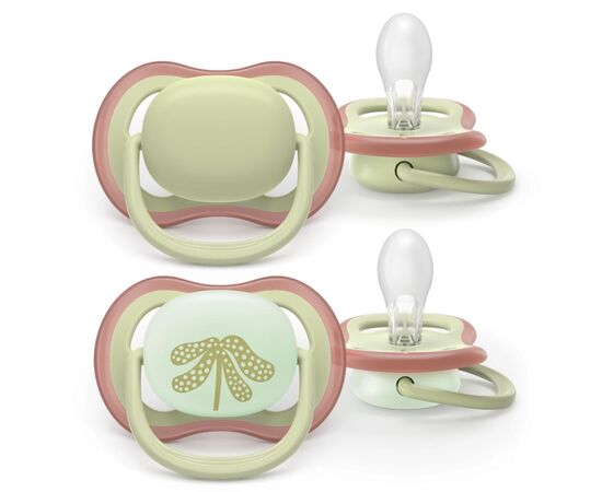 Пустышка Philips AVENT Ultra Air, 6-18 міс., нейтральна, день/н (SCF087/18)