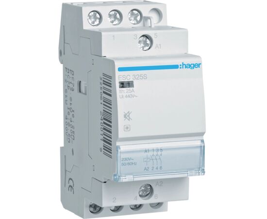 Автоматический выключатель Hager 25 A 230V 3NO (B) (ESC325S)