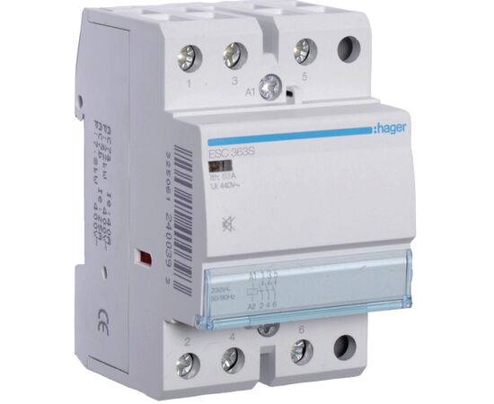 Автоматический выключатель Hager 63 A 230V 3NO 3P (B) (ESC363S)