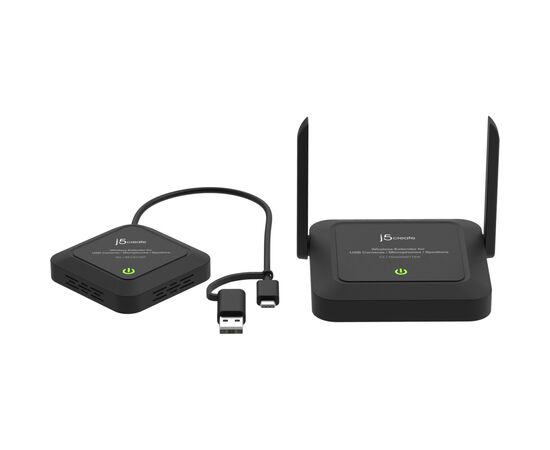Адаптер extender 25m WIFI 2xUSB-A + USB-C + 3.5mm J5create (JVW120-N), изображение 2