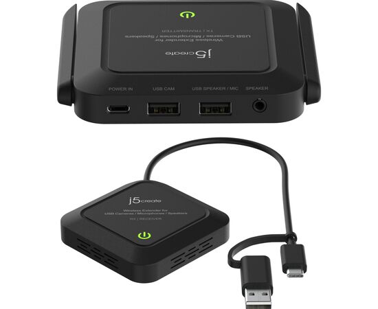 Адаптер extender 25m WIFI 2xUSB-A + USB-C + 3.5mm J5create (JVW120-N), изображение 4