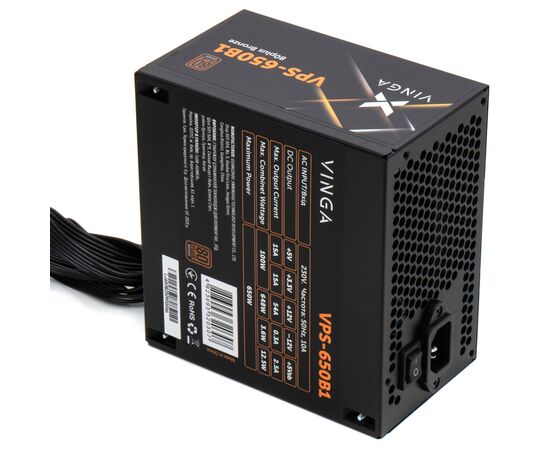 Блок питания Vinga 650W (VPS-650B1), изображение 4
