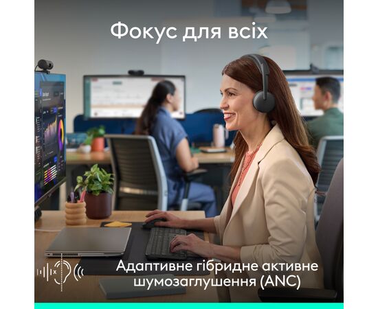 Наушники Logitech Zone Wireless 2 ES Busines Graphite (981-001498), изображение 3