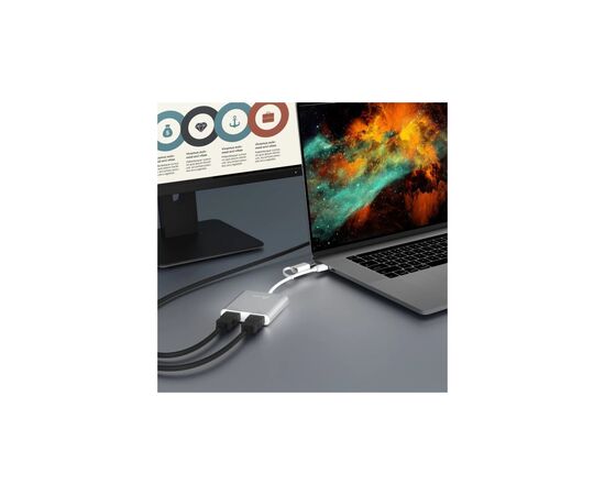 Адаптер USB-C/A to 2xHDMI F dual display J5create (JCA365-N), изображение 7