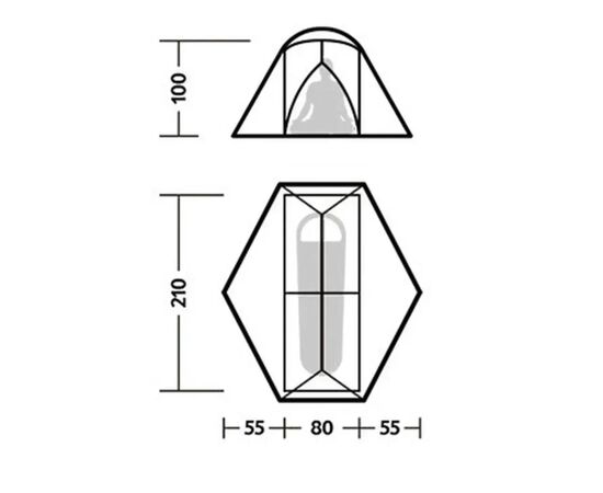 Намет Naturehike одномісний ультралегкий Mongar UL CNK2550WS016, сірий (6927595770382), зображення 8
