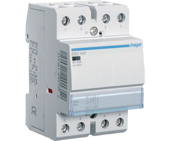 Автоматический выключатель Hager 40 A 230V 2NO+2NC 3P (B) (ESC442)