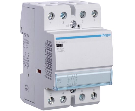 Автоматичний вимикач Hager 40 A 230V 4NC 3P (B) (ESC441)