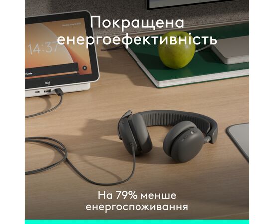 Наушники Logitech Zone Wired 2 for Business USB Graphite (981-001615), изображение 8