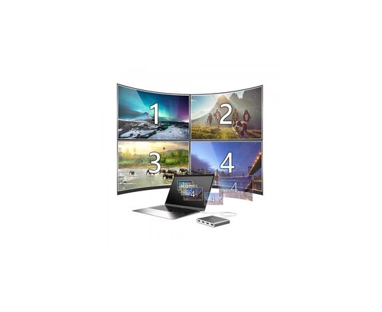 Адаптер USB-C to 4xHDMI F quad display J5create (JCA366-N), изображение 12