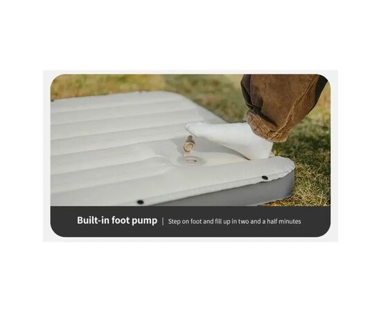 Матрас надувной Naturehike CNK2450WS035, 198х68х9.5 см, коричневий із вбудованою помпою (6927595796955), изображение 3