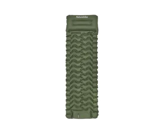 Матрас надувной Naturehike CNK2550WS019, 200х60х6.5 см, зелений із мішком для надування (6977465869630)