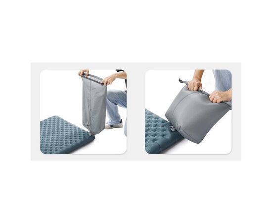 Матрас надувной Naturehike CNH22DZ018, 183х58х7 см, сірий, із мішком для надування (6975641888482), изображение 4