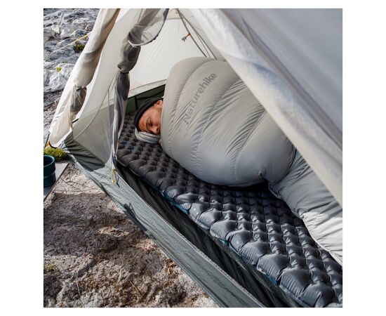 Матрас надувной Naturehike CNH22DZ018, 183х58х7 см, сірий, із мішком для надування (6975641888482), изображение 7