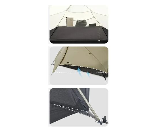 Намет Naturehike двомісний ультралегкий Mongar UL CNK2550WS016, коричневий (6927595770399), зображення 8