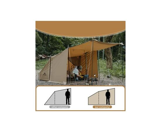 Палатка Naturehike одномісний із тентом CNK2450WS026, коричневий (6927595713334), изображение 3
