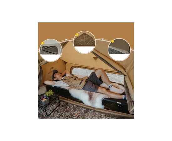 Палатка Naturehike одномісний із тентом CNK2450WS026, коричневий (6927595713334), изображение 6