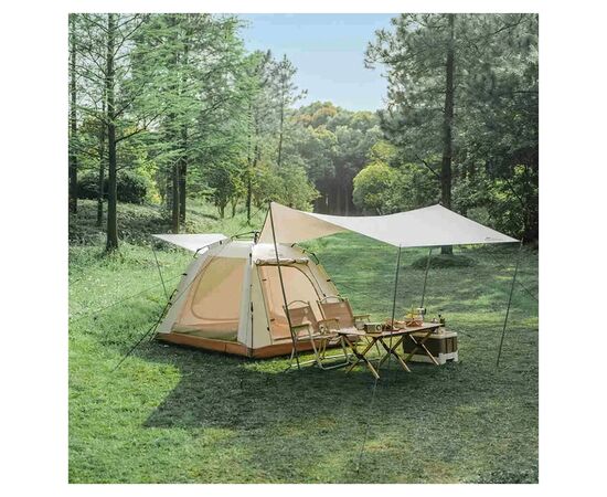 Палатка Naturehike тримісний автоматичний із тентом Ango Picnic CNK2450WS021, коричневий (6976023922817), изображение 5