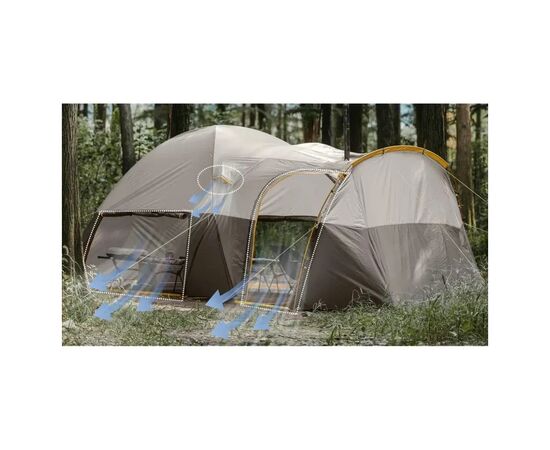 Палатка Naturehike шестимісний KOTA 6, CNK2450WS031, 75D, світло-коричневий (6927595760666), изображение 4
