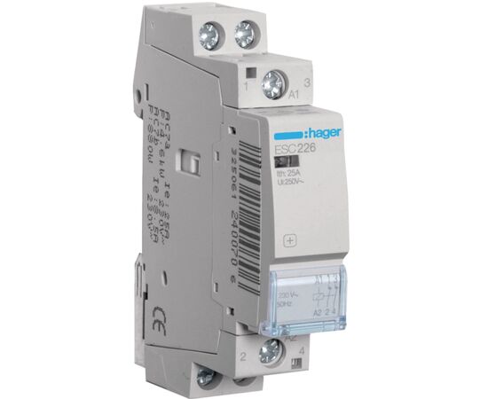 Автоматический выключатель Hager 25 A 230V 2NC 1P (B) (ESC226)