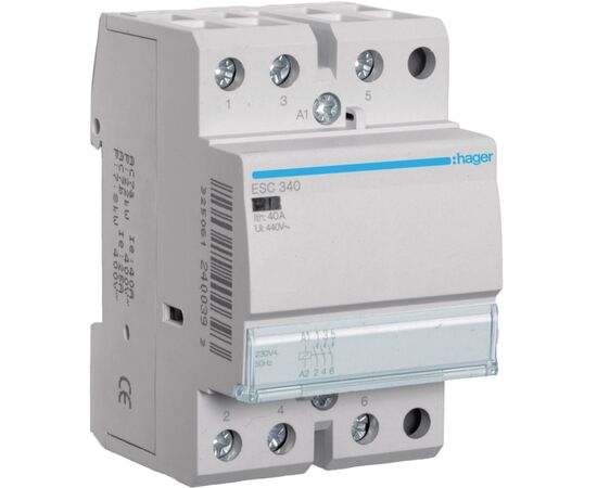 Автоматический выключатель Hager 40 A 230V 3NO 3P (A) (ESC340)