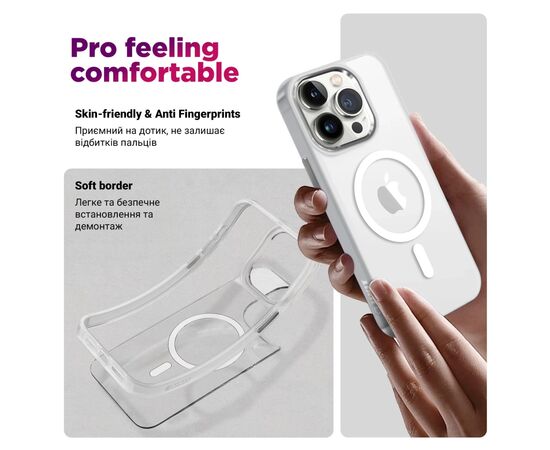 Чехол для мобильного телефона Armorstandart Unit MagCase Apple iPhone 17 Air Matte Clear Silver (ARM88999), изображение 2