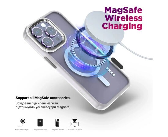 Чехол для мобильного телефона Armorstandart Unit MagCase Apple iPhone 17 Air Matte Clear Silver (ARM88999), изображение 3